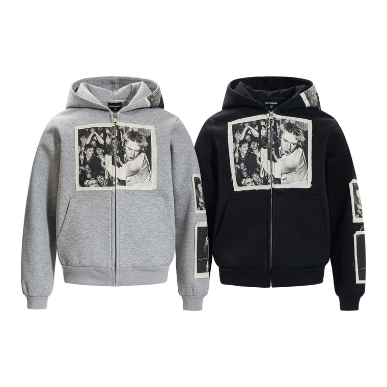 RetroPatch Zip Hoodie