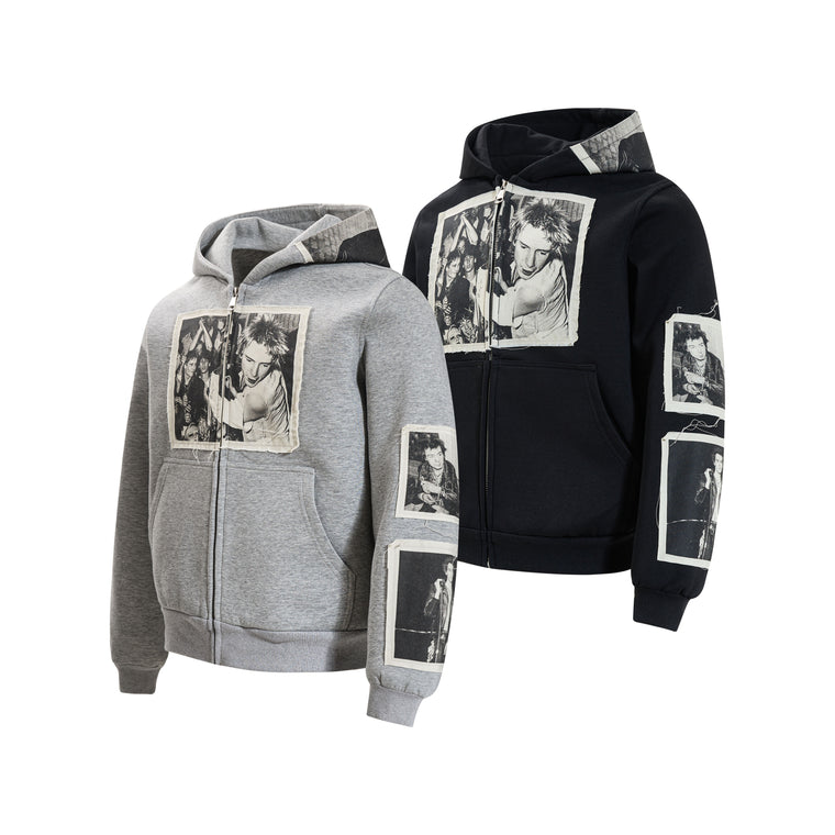 RetroPatch Zip Hoodie