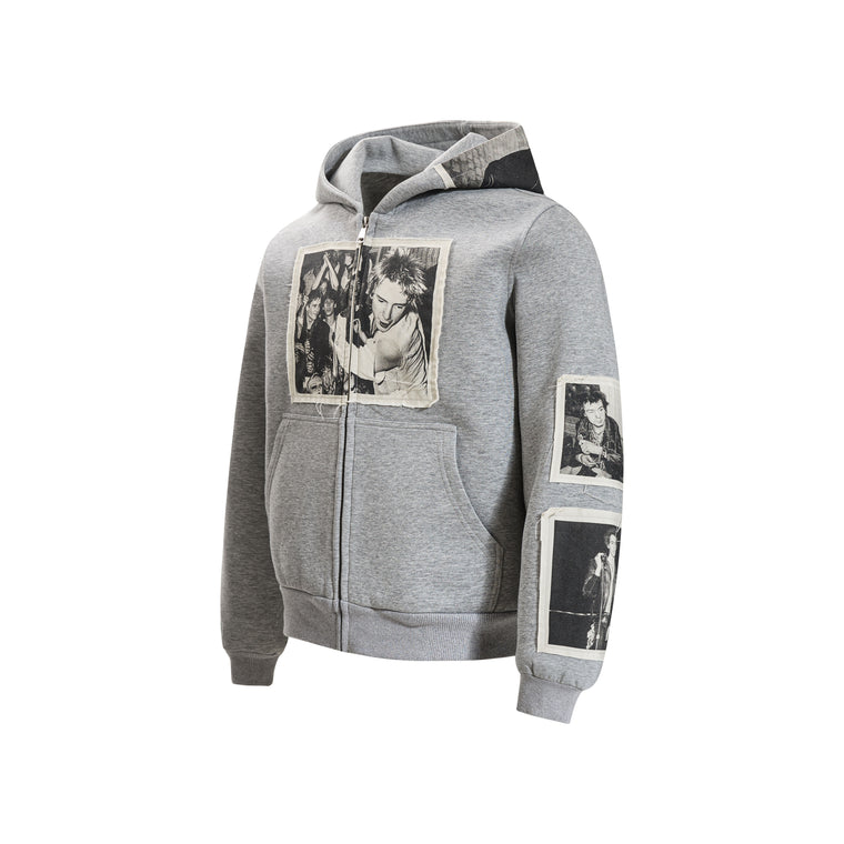 RetroPatch Zip Hoodie