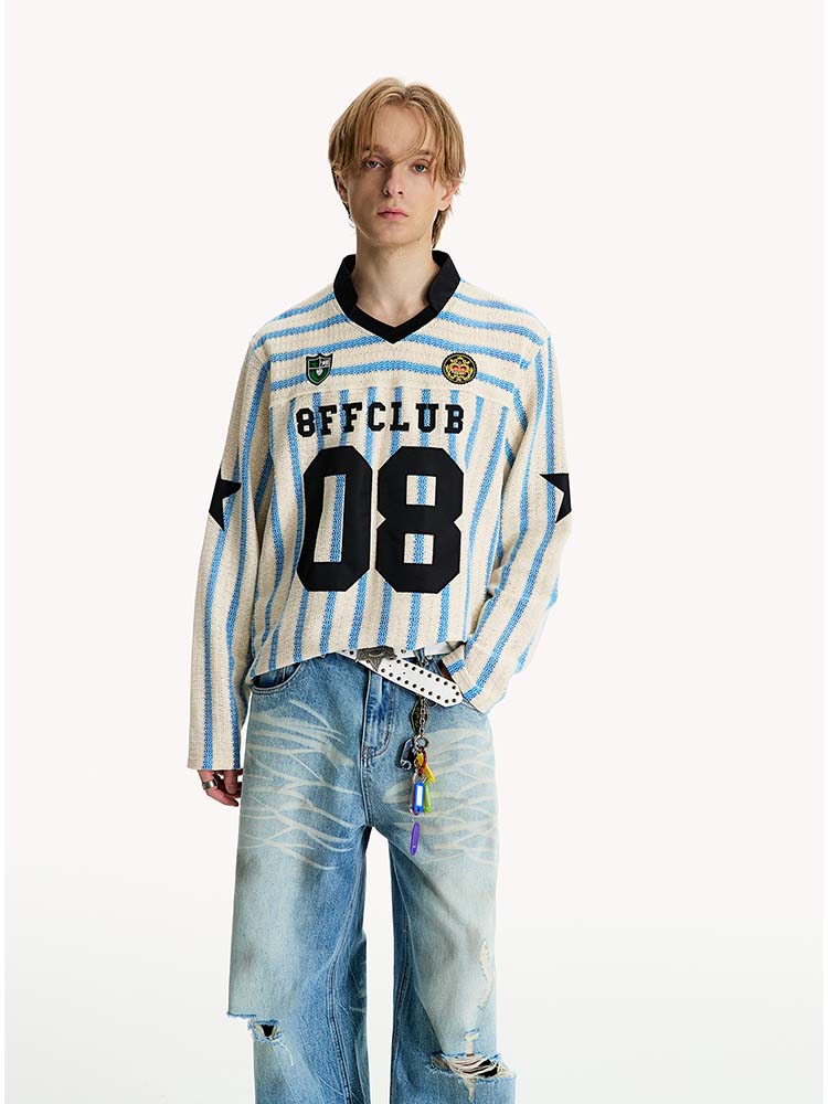 EAC–RetroJersey Striped Cropped Tee