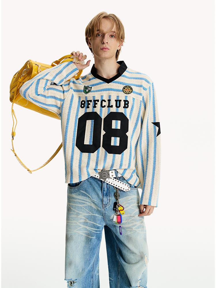 EAC–RetroJersey Striped Cropped Tee