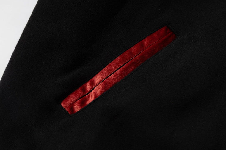 Retro Contrast Varsity Jacket with Heavy Graphic Embroidery