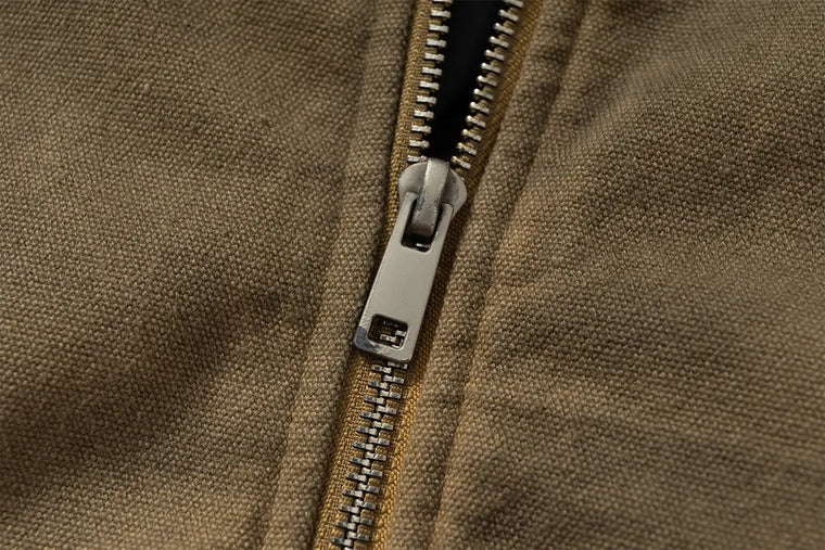 EAC–Vintage Wash Fur-Trim Hooded Jacket