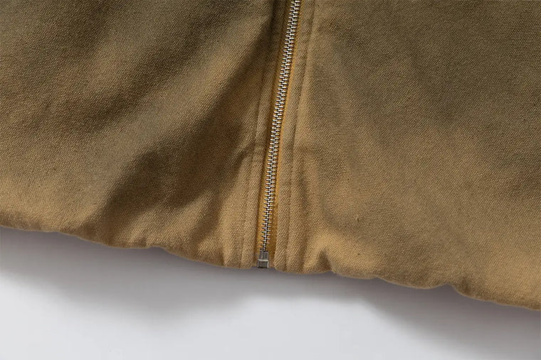 EAC–Vintage Wash Fur-Trim Hooded Jacket