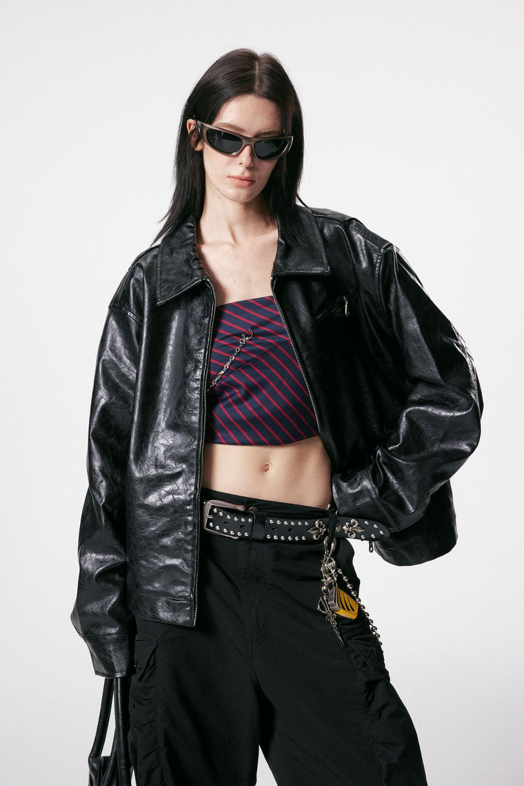 DarkPortrait Leather Jacket