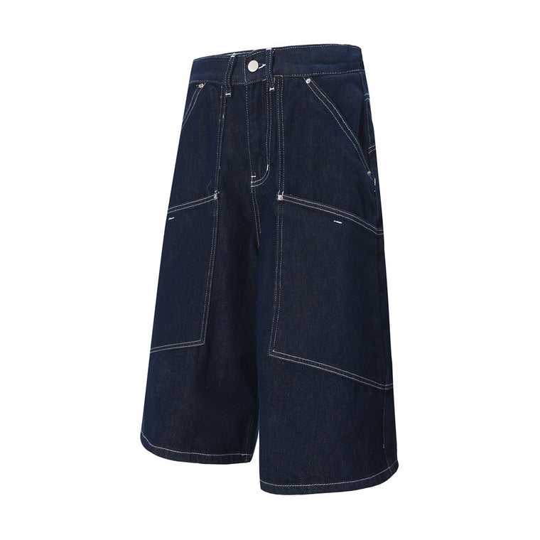 PocketWave Cropped Wide-Leg Jeans