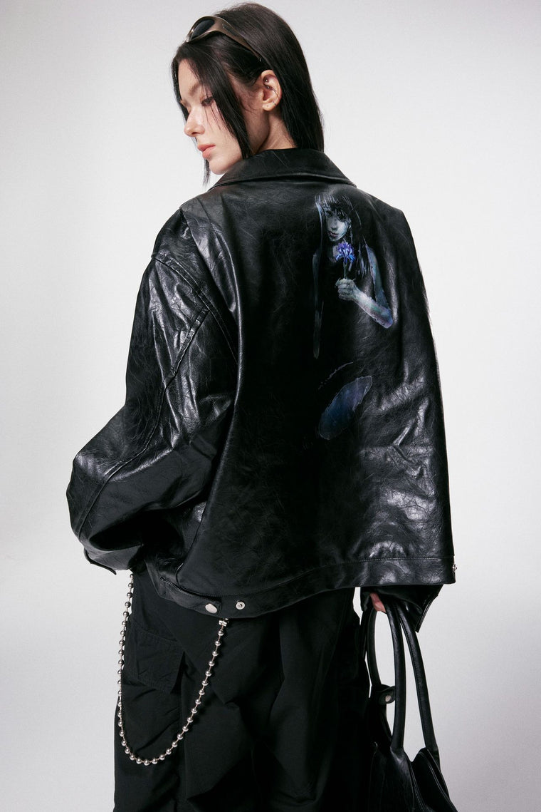 DarkPortrait Leather Jacket