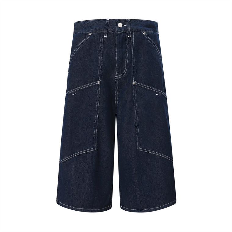 PocketWave Cropped Wide-Leg Jeans