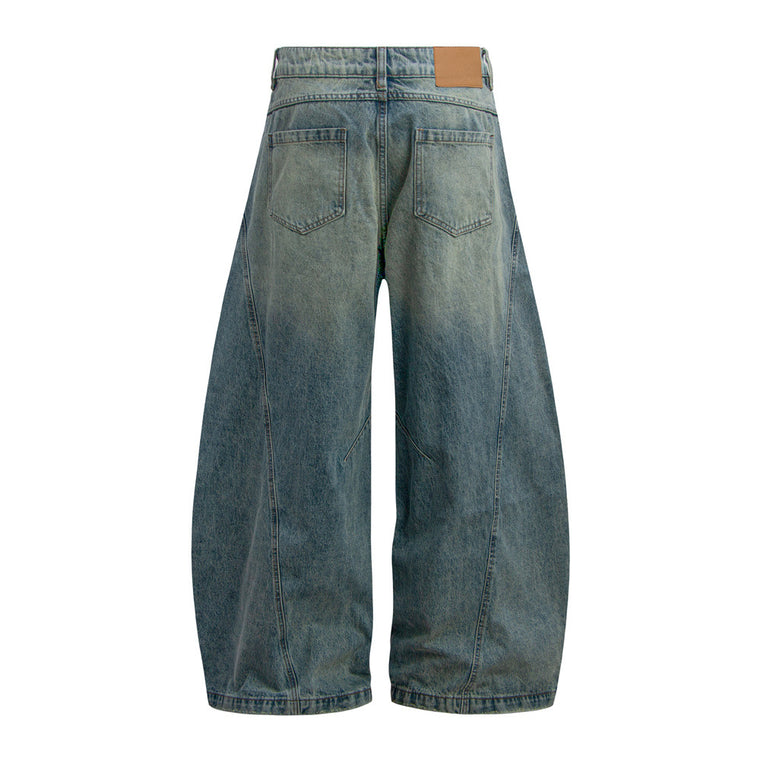 EAC–Distressed Curved Jeans