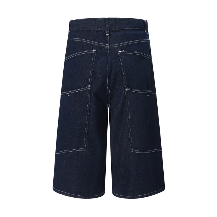 PocketWave Cropped Wide-Leg Jeans