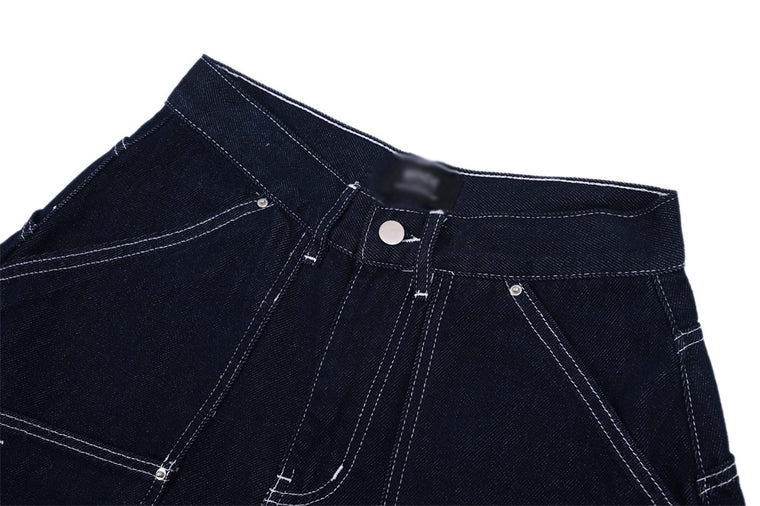 PocketWave Cropped Wide-Leg Jeans