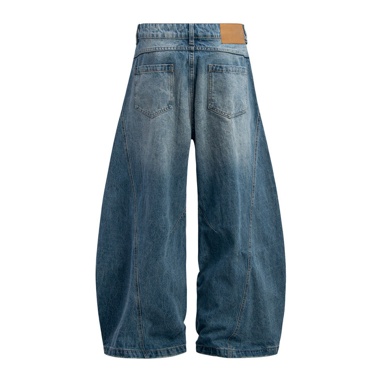 EAC–Distressed Curved Jeans