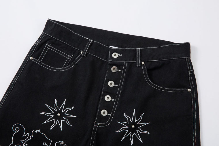 HeavyThread Wide-Leg Jeans