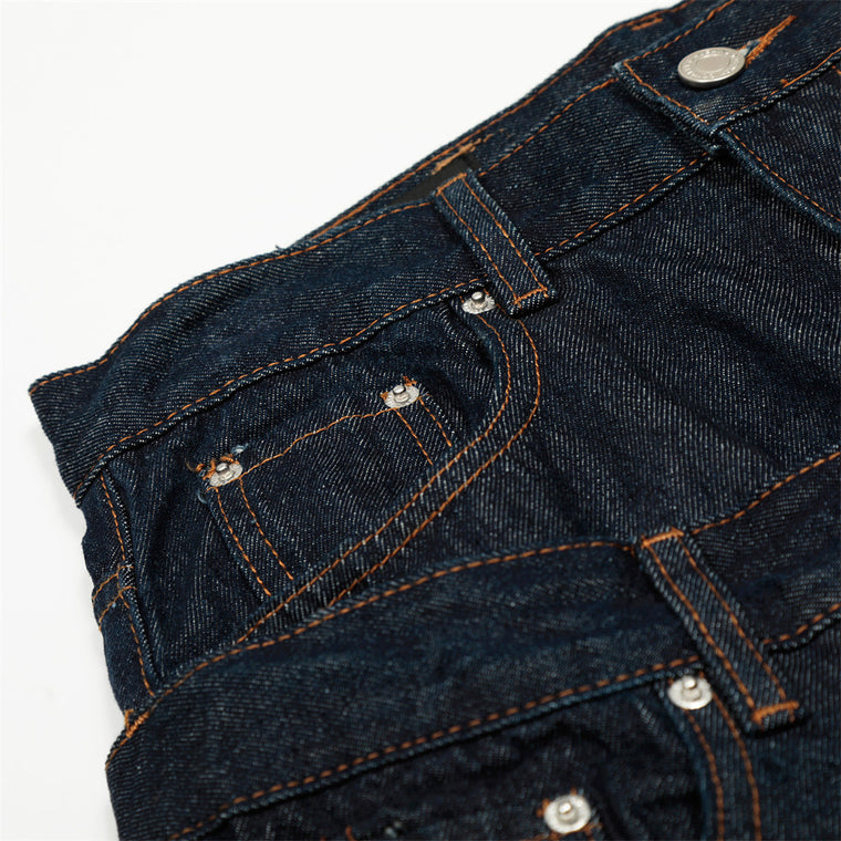TwinBelt Patchwork Jeans