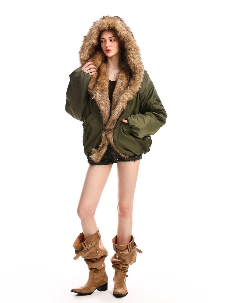 EAC–PlushTrim Hooded Jacket