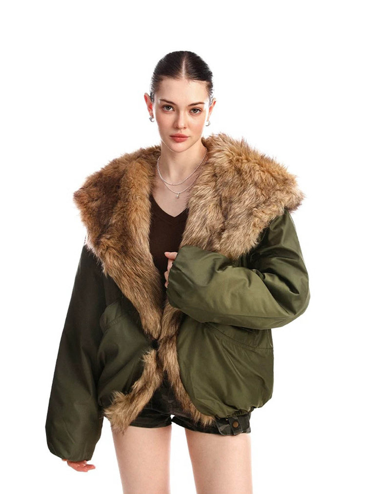 EAC–PlushTrim Hooded Jacket
