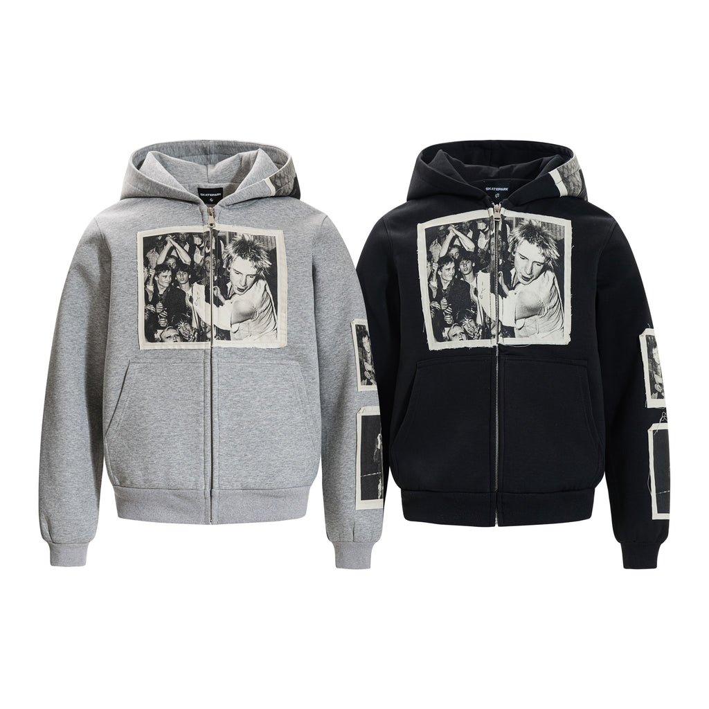 RetroPatch Zip Hoodie