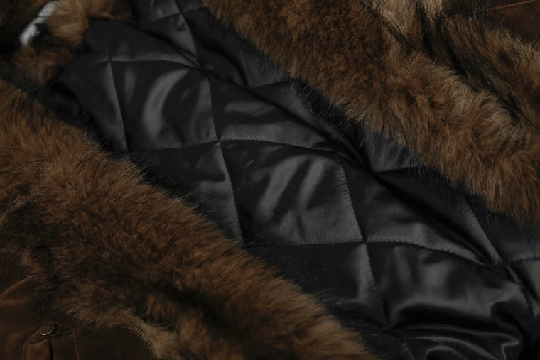 EAC–Retro Toggle Front Cropped Hooded Jacket