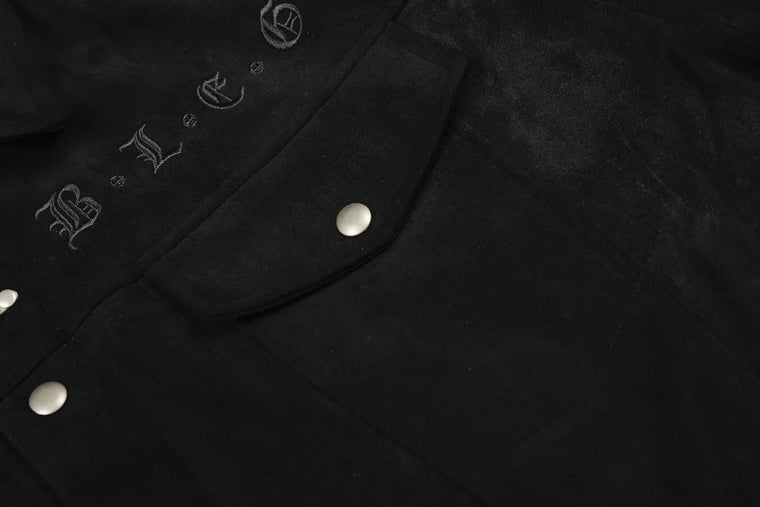 EAC–Suede Buckle Padded Jacket