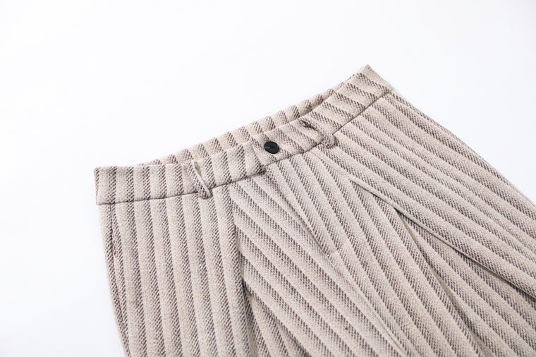 EAC – Pleated Pinstripe Wide-Leg Trousers