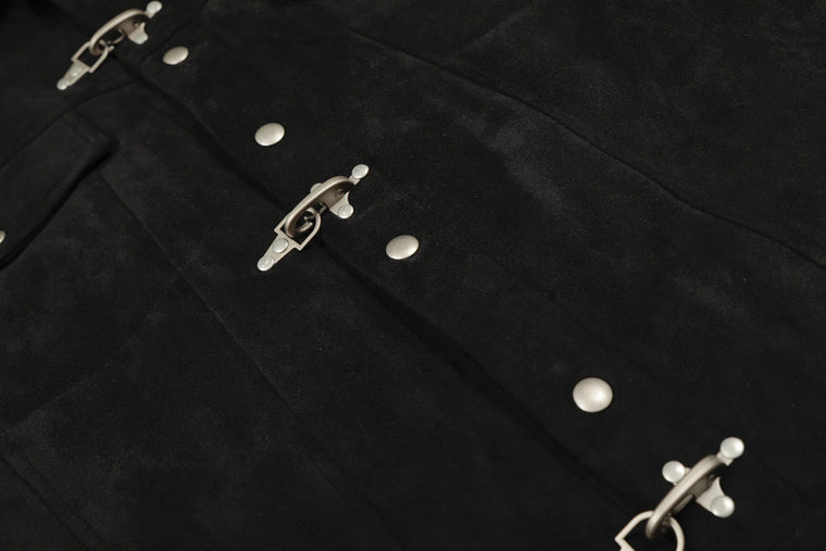 EAC–Suede Buckle Padded Jacket