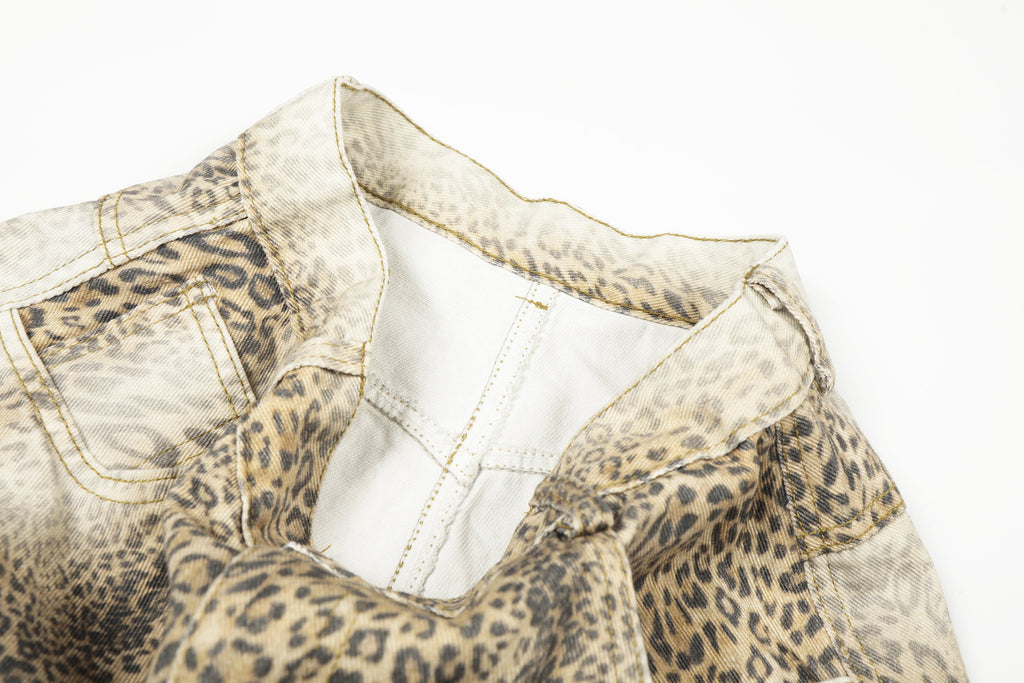 EAC–Leopard Curved Leg Jeans