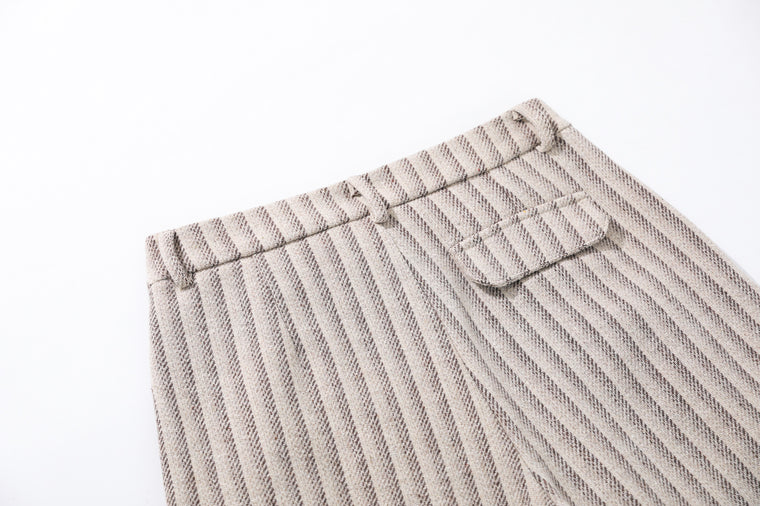 EAC – Pleated Pinstripe Wide-Leg Trousers