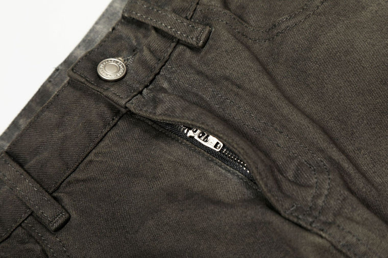 EAC-Grunge Wash Curved Leg Jeans