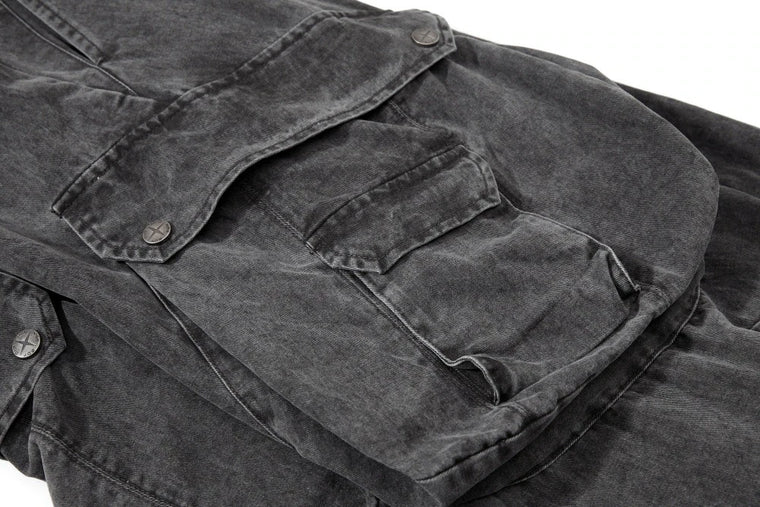 EAC – Washed Wide-Leg Denim Pants