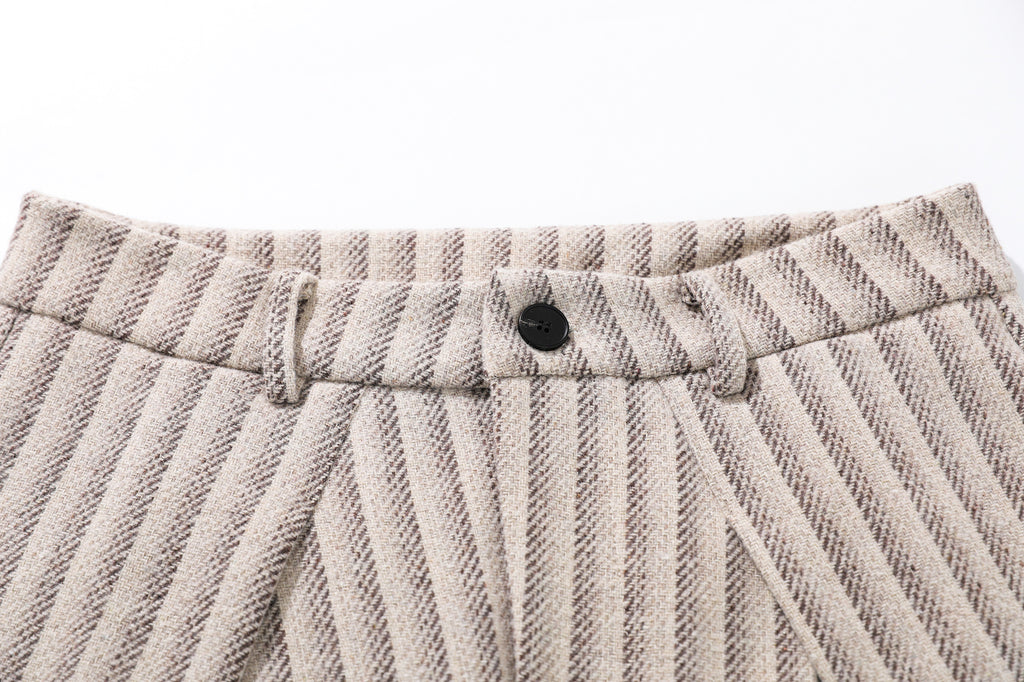 EAC – Pleated Pinstripe Wide-Leg Trousers