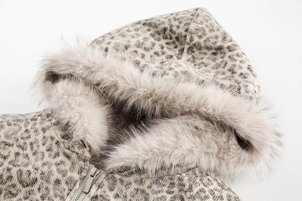 EAC–Leopard Lined Padded Jacket