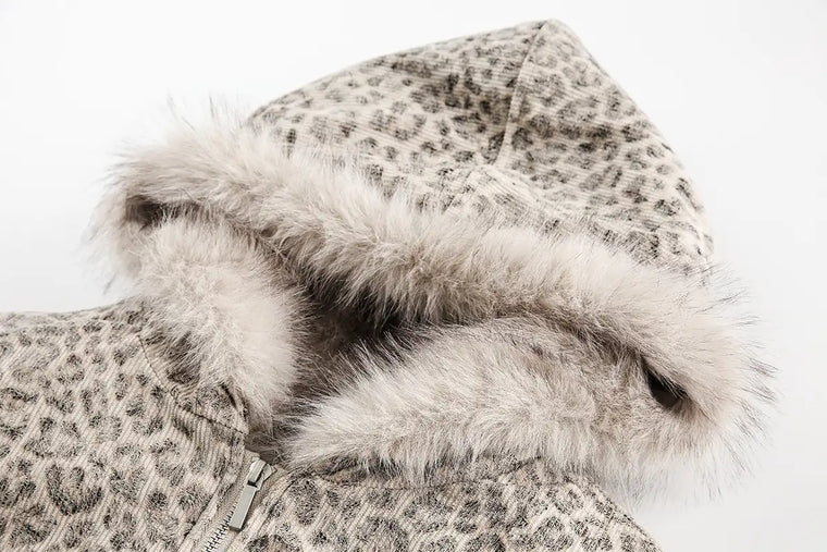 EAC–Leopard Lined Padded Jacket