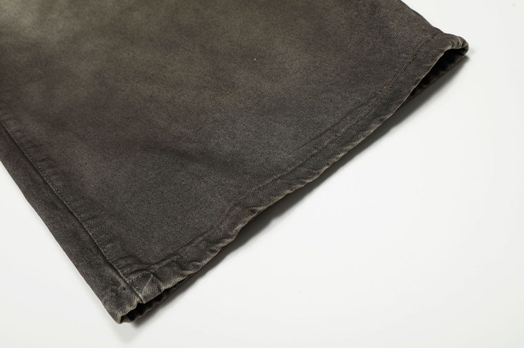 EAC-Grunge Wash Curved Leg Jeans