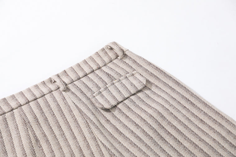 EAC – Pleated Pinstripe Wide-Leg Trousers