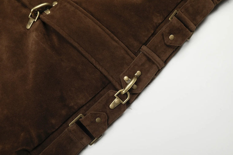 EAC–Retro Toggle Front Cropped Hooded Jacket