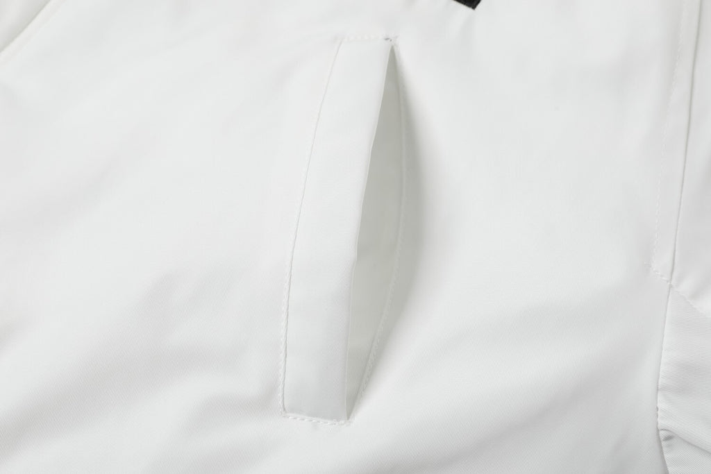 EAC–Patch Embroidered Fur-Trim Hooded Padded Jacket