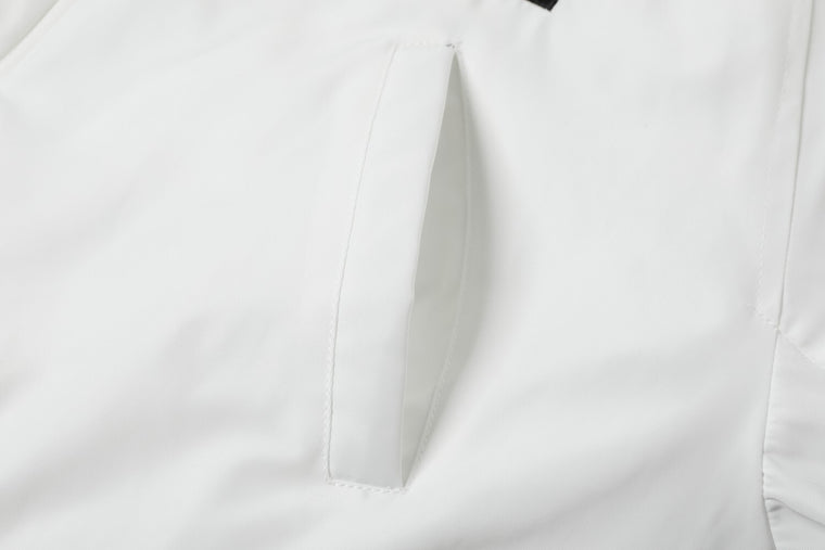 EAC–Patch Embroidered Fur-Trim Hooded Padded Jacket