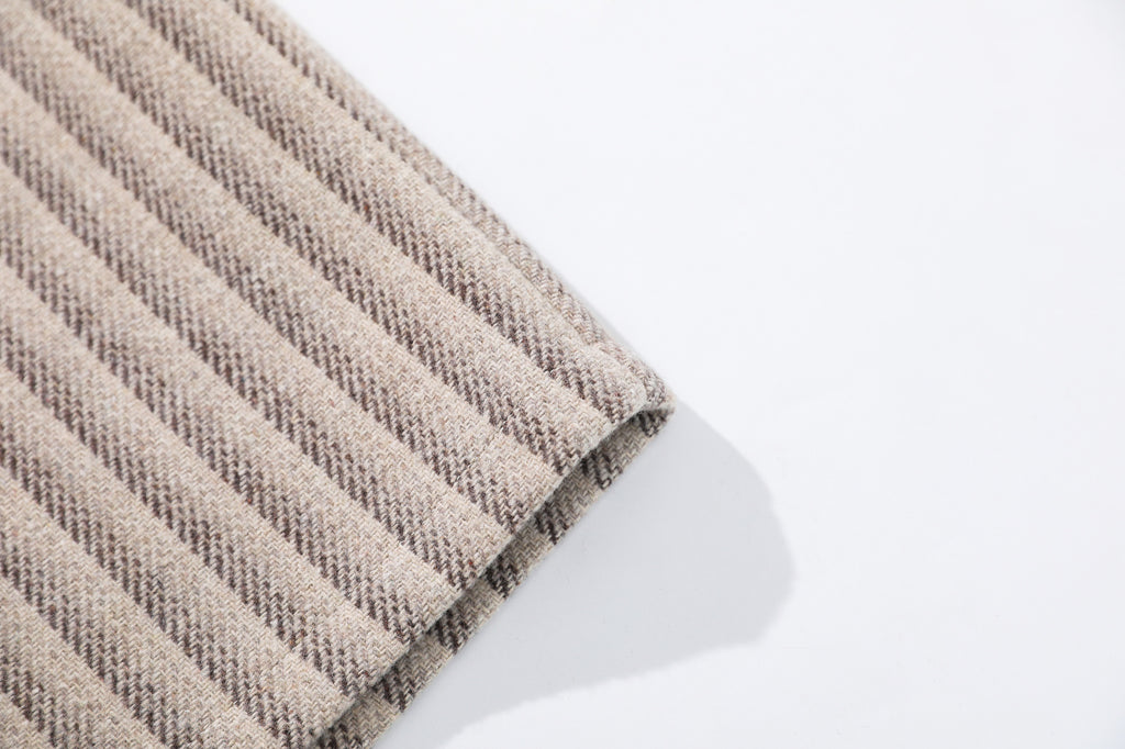 EAC – Pleated Pinstripe Wide-Leg Trousers