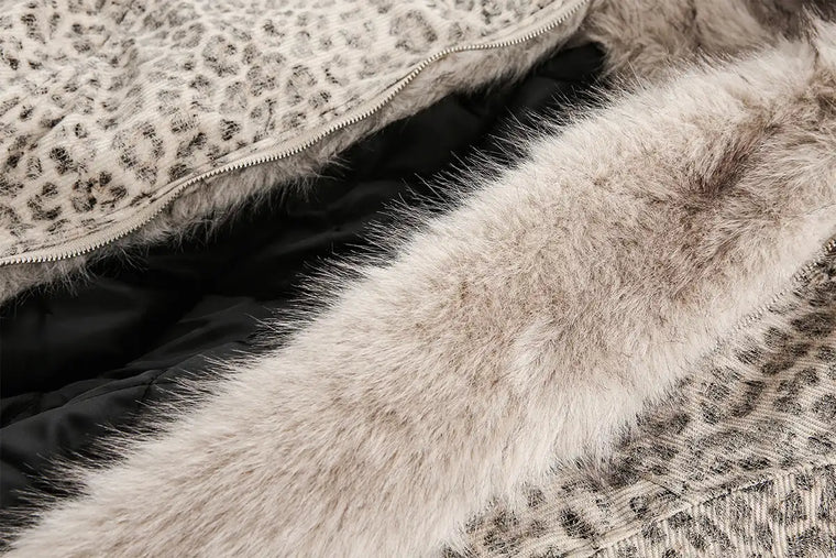 EAC–Leopard Lined Padded Jacket