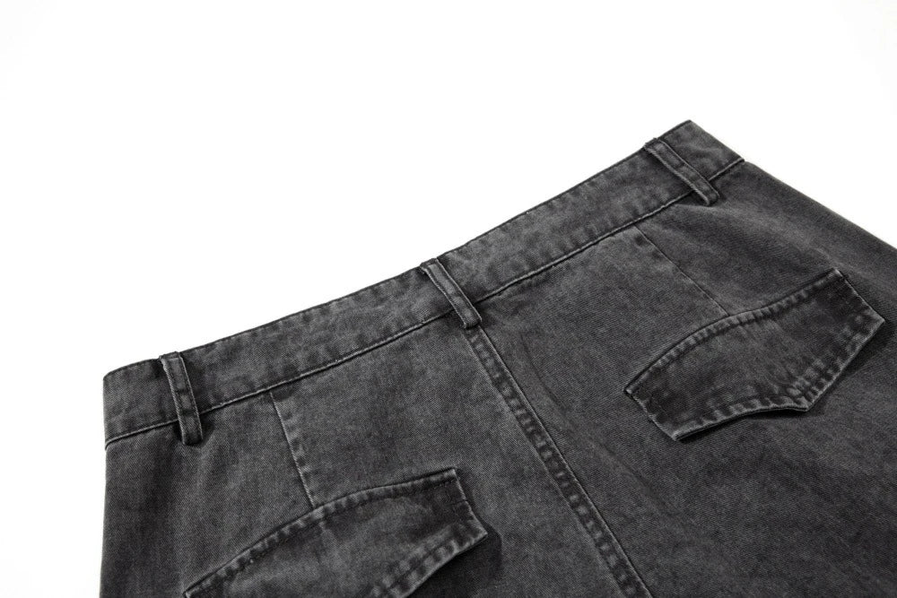 EAC – Washed Wide-Leg Denim Pants