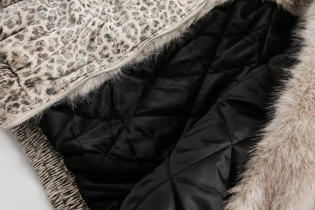 EAC–Leopard Lined Padded Jacket