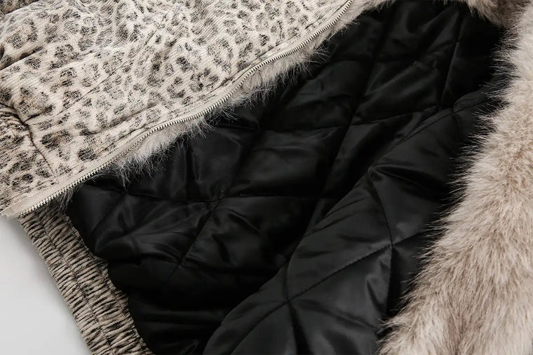 EAC–Leopard Lined Padded Jacket