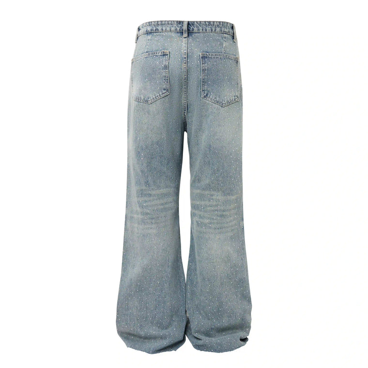 EAC – Rhinestone Wide-Leg Denim Jeans