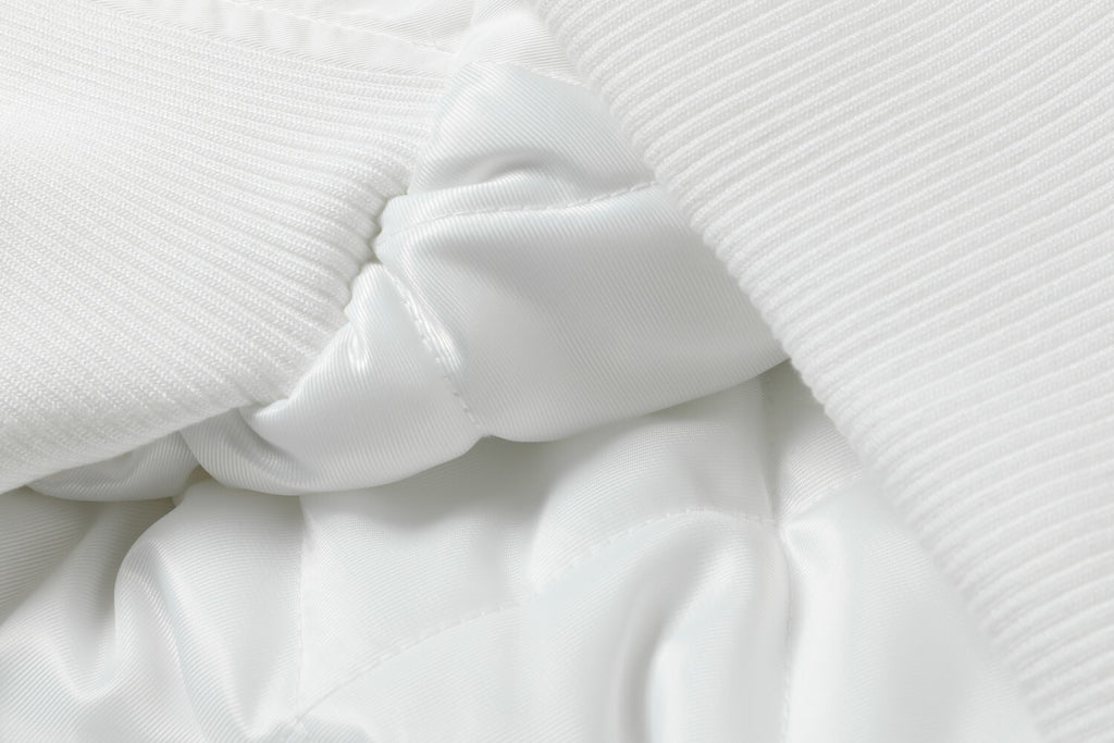 EAC–Patch Embroidered Fur-Trim Hooded Padded Jacket