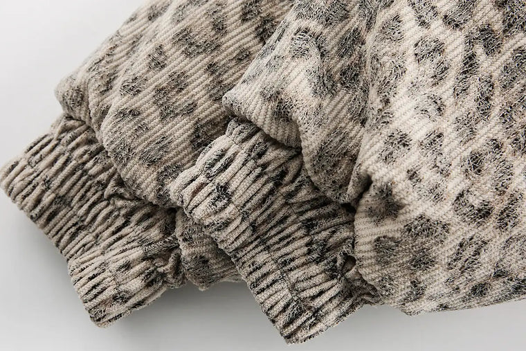 EAC–Leopard Lined Padded Jacket