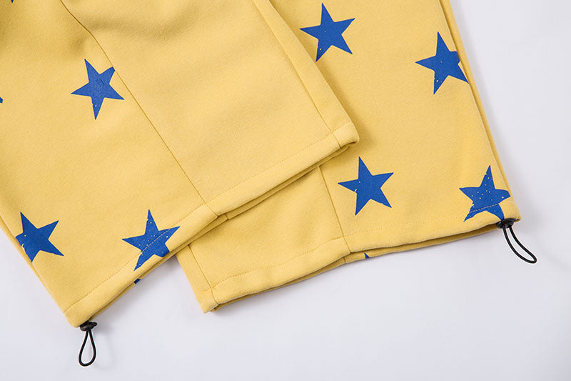 EAC–Star Print Slash Fit Sweatpants
