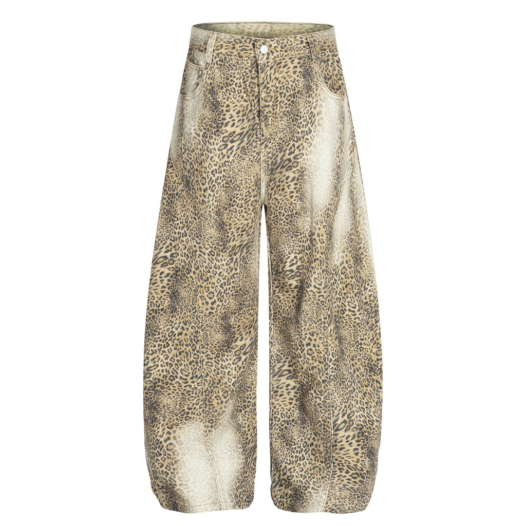 EAC–Leopard Curved Leg Jeans
