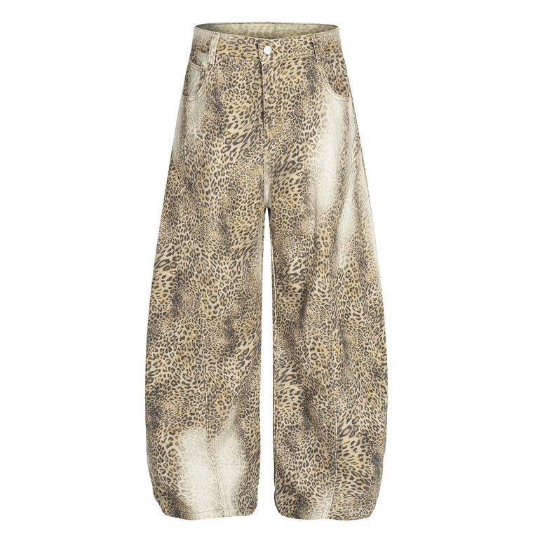 EAC–Leopard Curved Leg Jeans