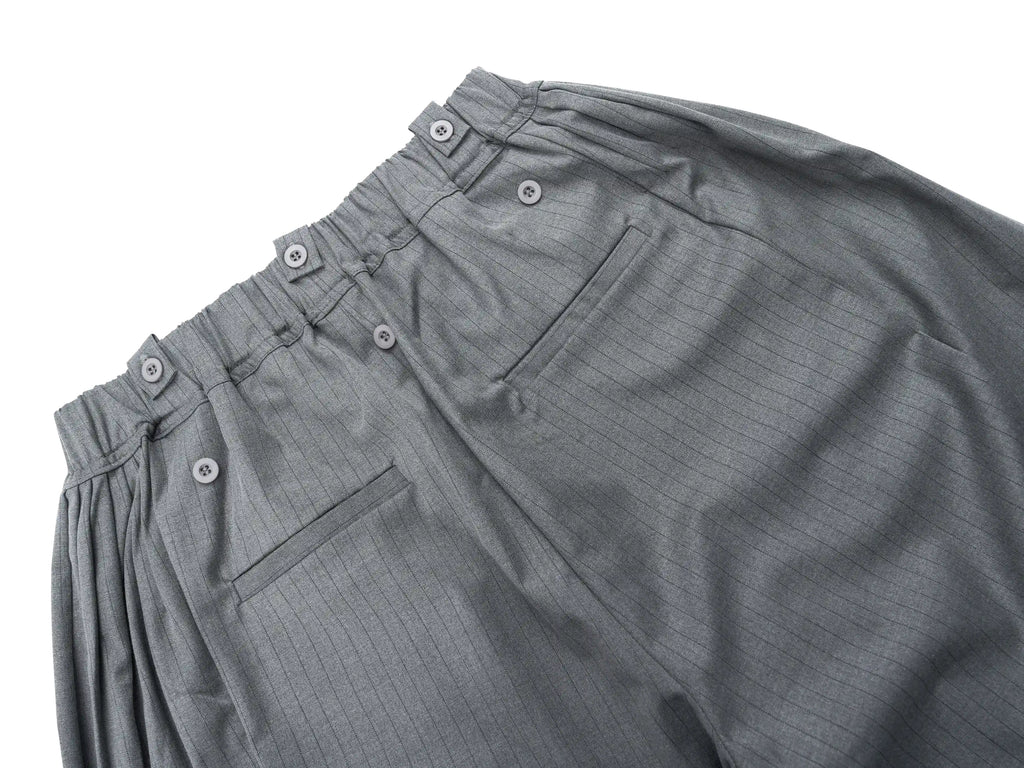 EAC–Pinstripe Wide-Leg Tailored Pants