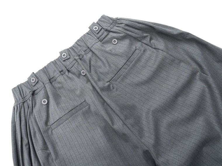 EAC–Pinstripe Wide-Leg Tailored Pants